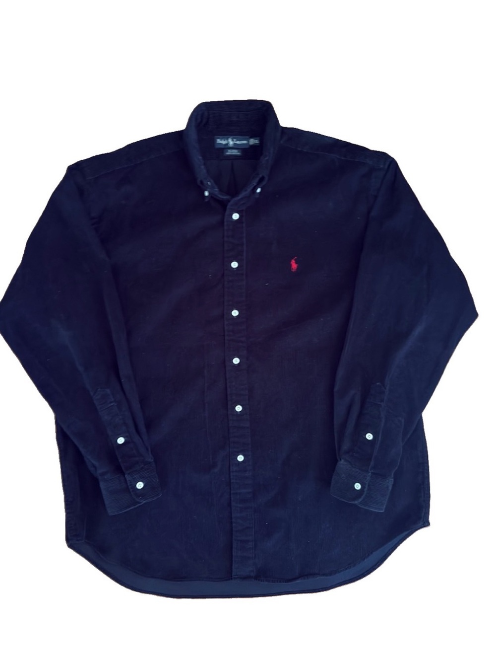 90’s Vintage Polo Ralph Lauren The Blaire Corduroy Shirt Black Red Pony XL